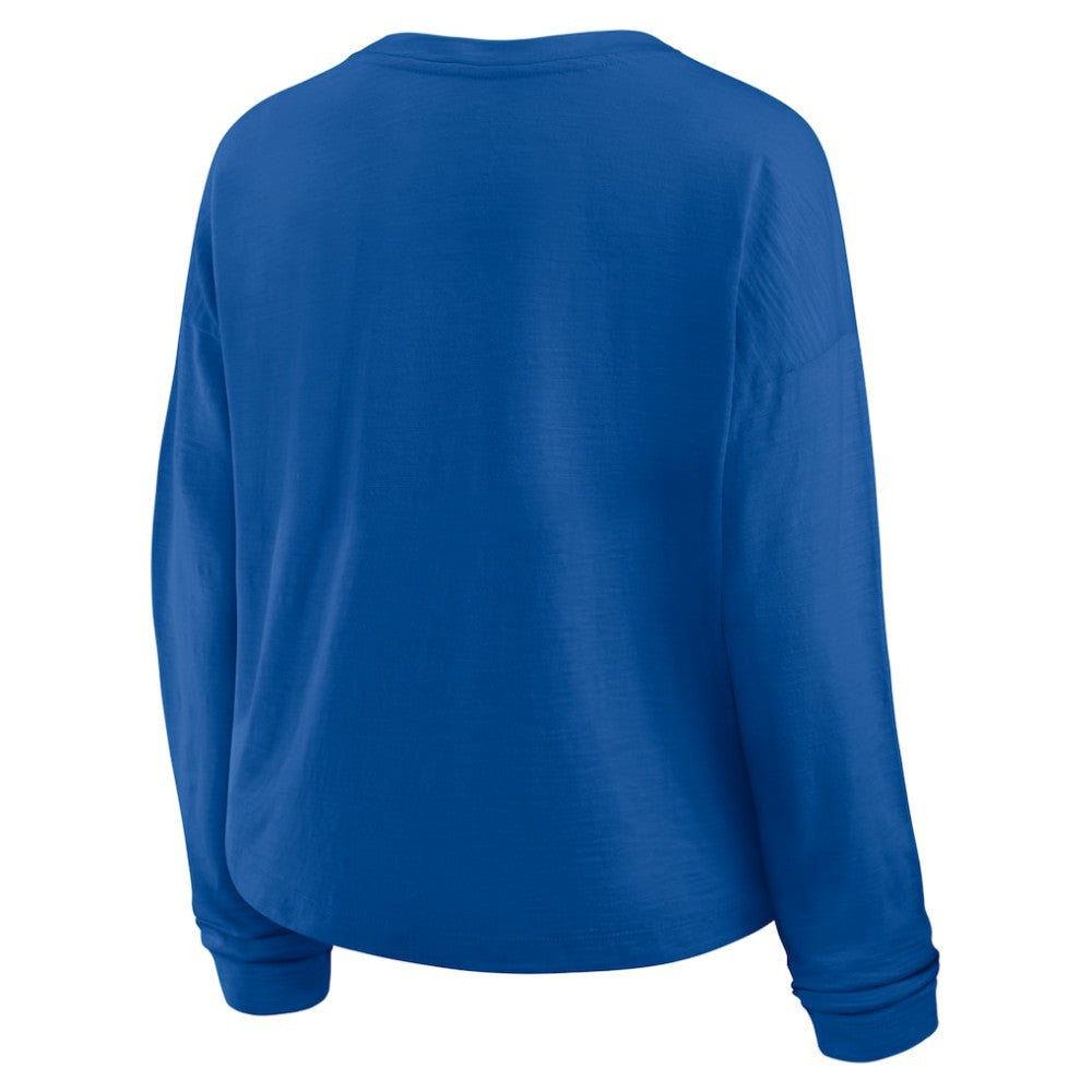 St. Louis Blues Fanatics Women's Oversized All Out Effort Long Sleeve Henley T-Shirt - Blue | Fanatics on sale