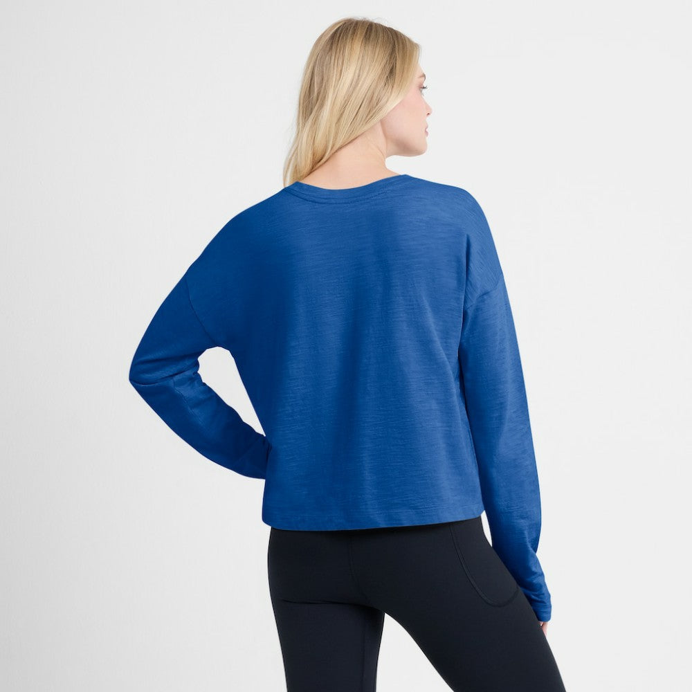 St. Louis Blues Fanatics Women's Oversized All Out Effort Long Sleeve Henley T-Shirt - Blue | Fanatics on sale