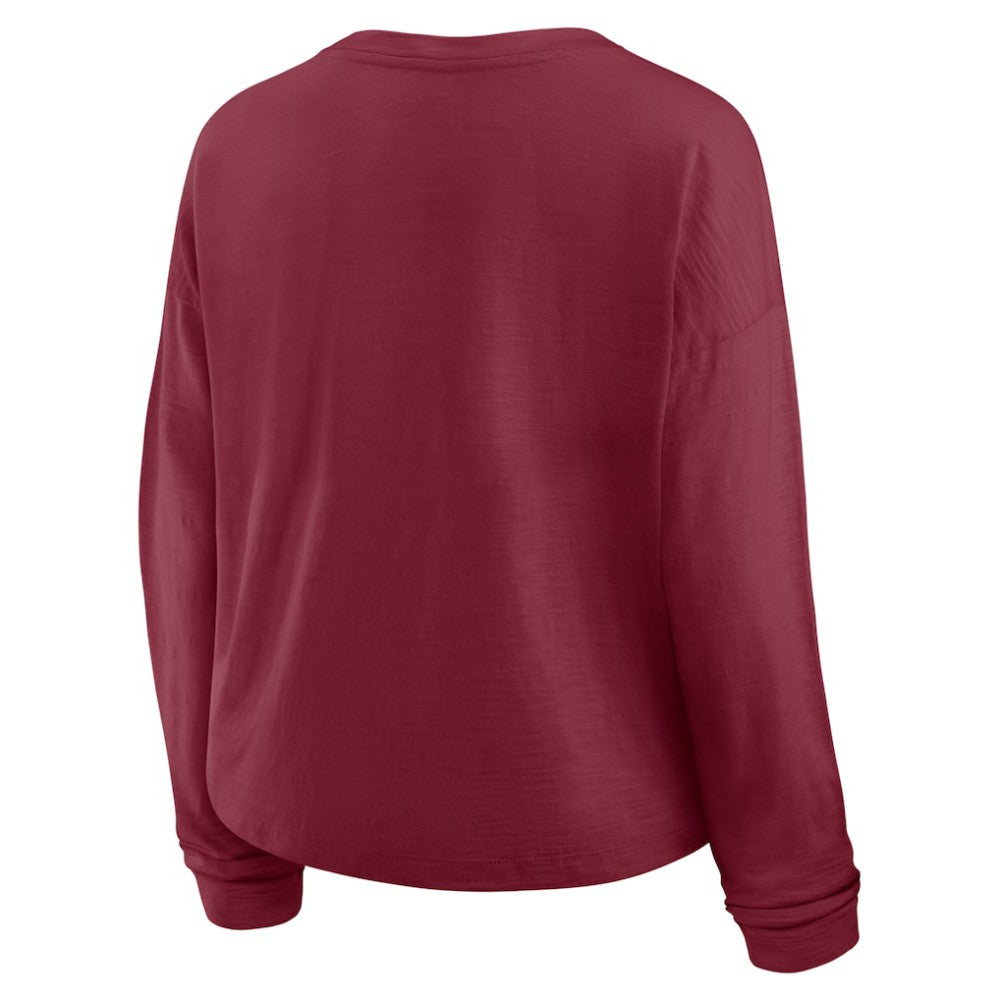 Colorado Avalanche Fanatics Women's Oversized All Out Effort Long Sleeve Henley T-Shirt - Burgundy | Fanatics near me