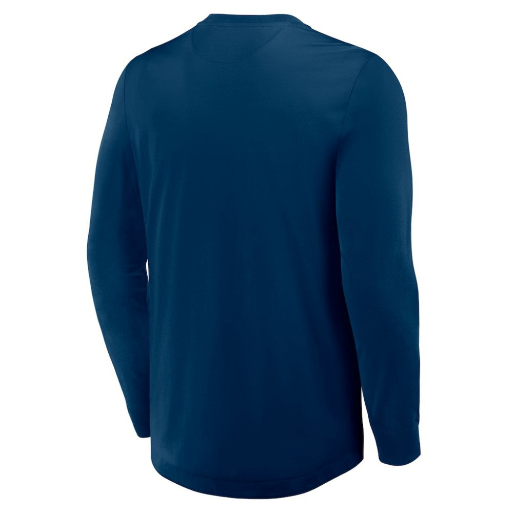 Seattle Kraken Fanatics Adrenaline Push Long Sleeve Henley Shirt - Deep Sea Blue | Fanatics on sale