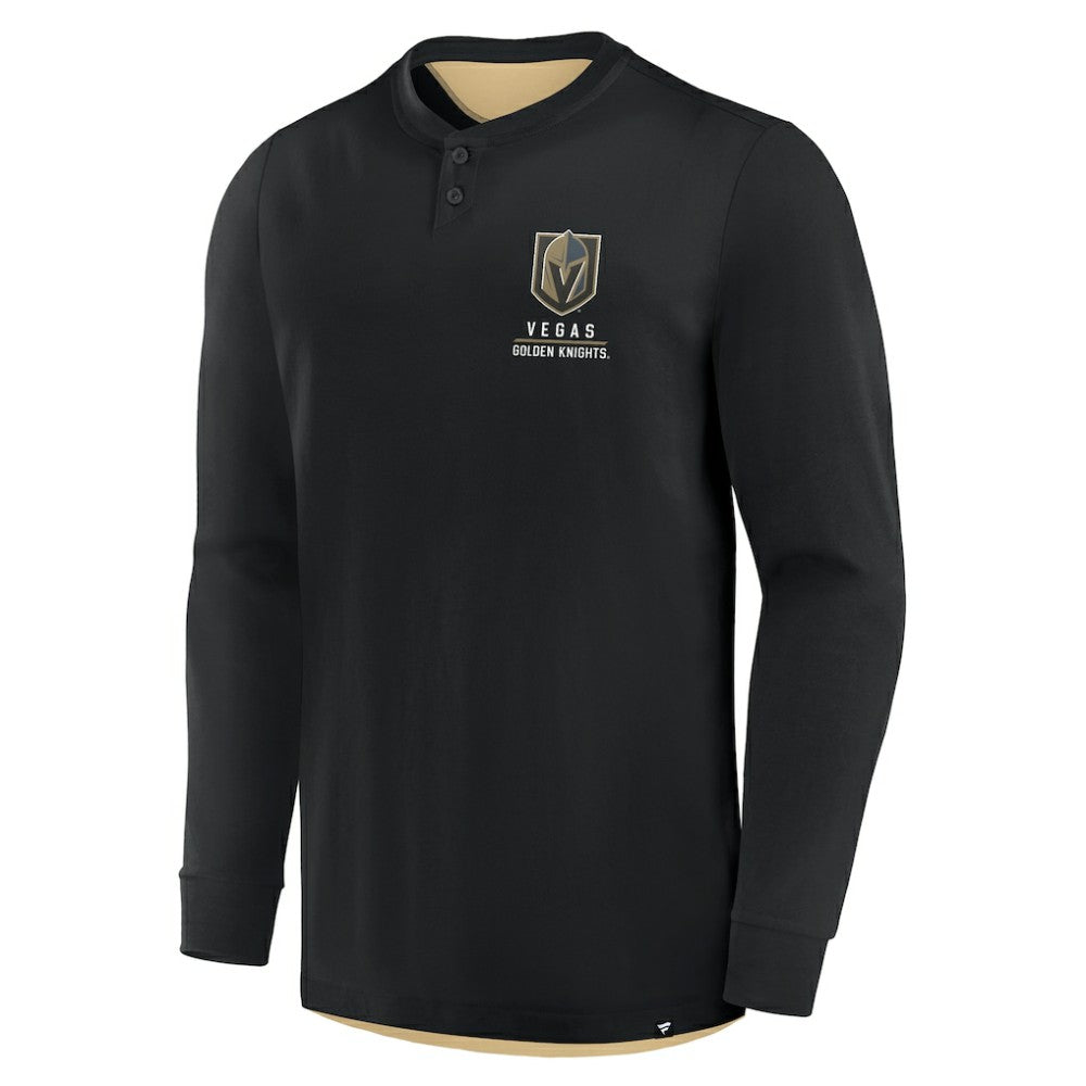 Vegas Golden Knights Fanatics Adrenaline Push Long Sleeve Henley Shirt - Black | Fanatics on sale