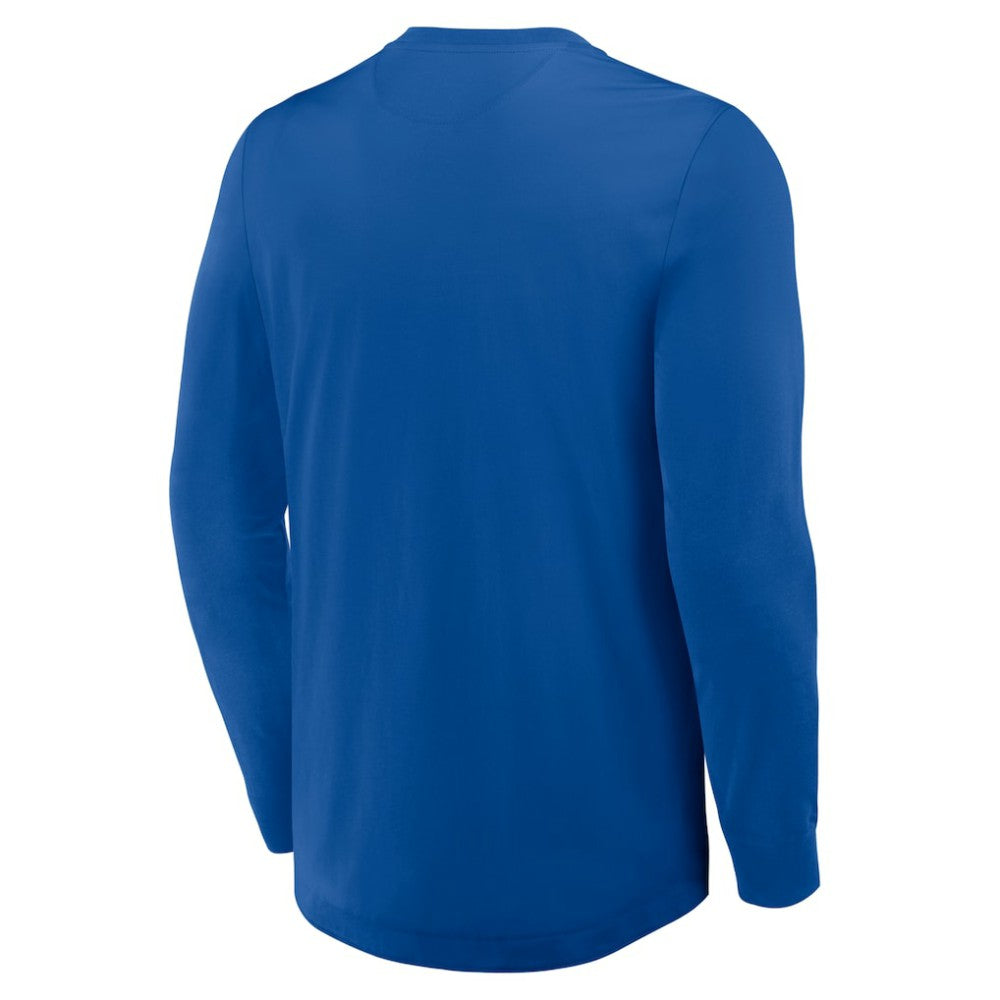 New York Rangers Fanatics Adrenaline Push Long Sleeve Henley Shirt - Blue | Fanatics discount