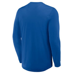 New York Rangers Fanatics Adrenaline Push Long Sleeve Henley Shirt - Blue | Fanatics discount