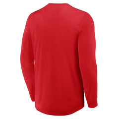 Chicago Blackhawks Fanatics Adrenaline Push Long Sleeve Henley Shirt - Red | Fanatics discount