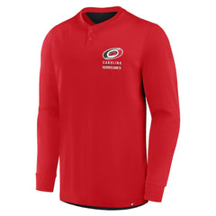 Carolina Hurricanes Fanatics Adrenaline Push Long Sleeve Henley Shirt - Red | Fanatics online