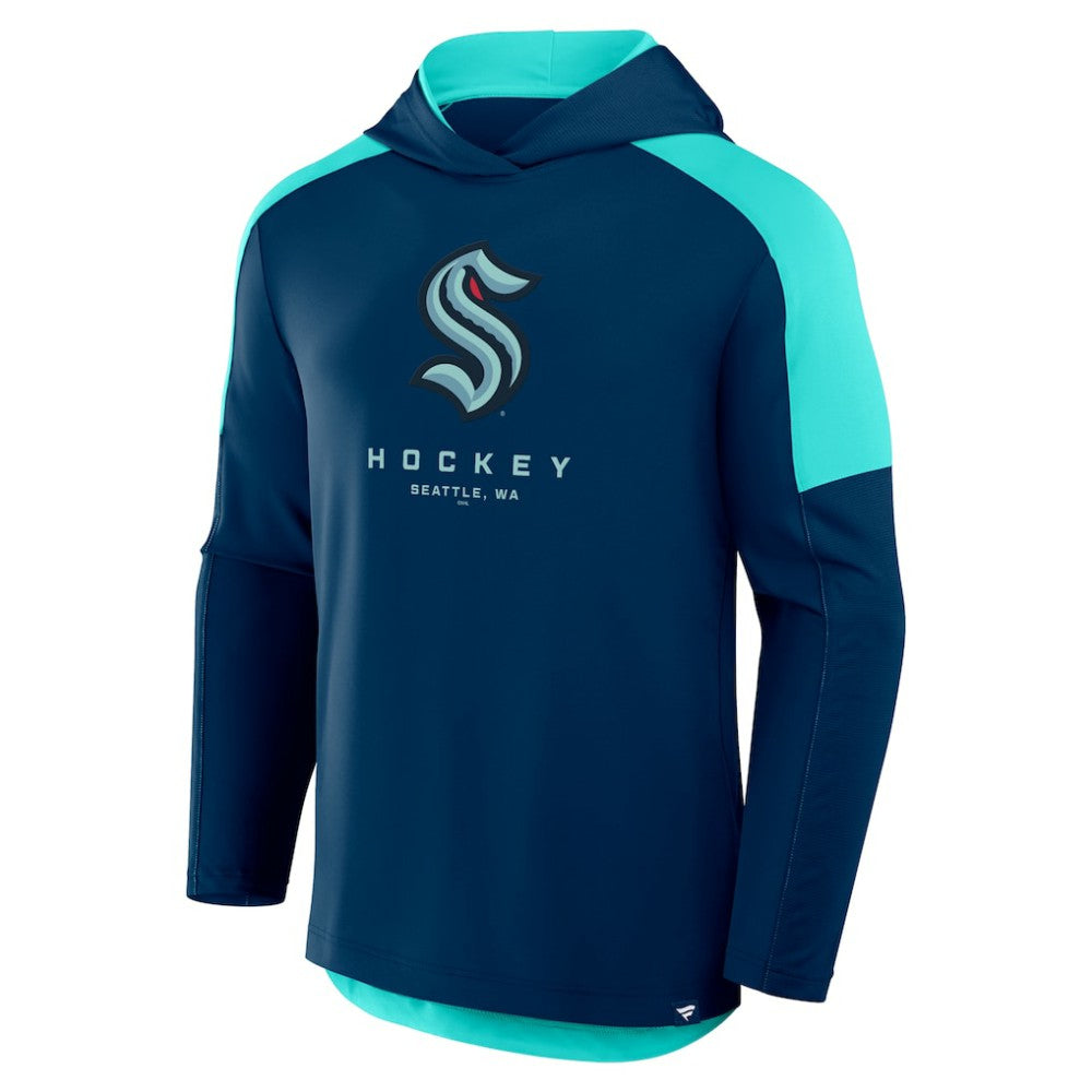 Seattle Kraken Fanatics Meta Game Transitional Pullover Hoodie - Deep Sea Blue | Fanatics Clearance