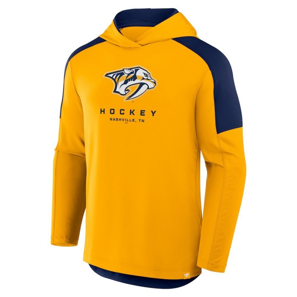 Nashville Predators Fanatics Meta Game Transitional Pullover Hoodie - Gold | Fanatics Clearance