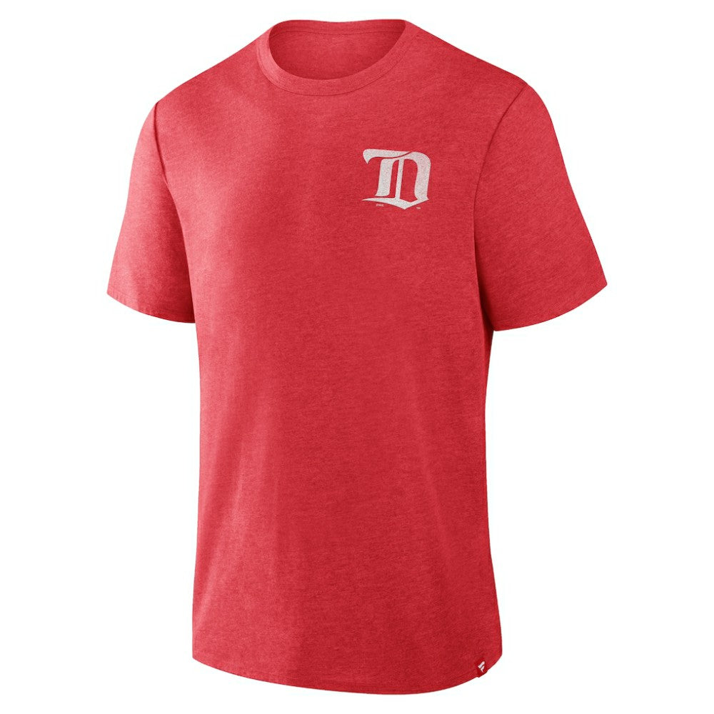 Detroit Red Wings Fanatics Fan Lanes Tri-Blend T-Shirt - Heather Red | Fanatics Lifestyle