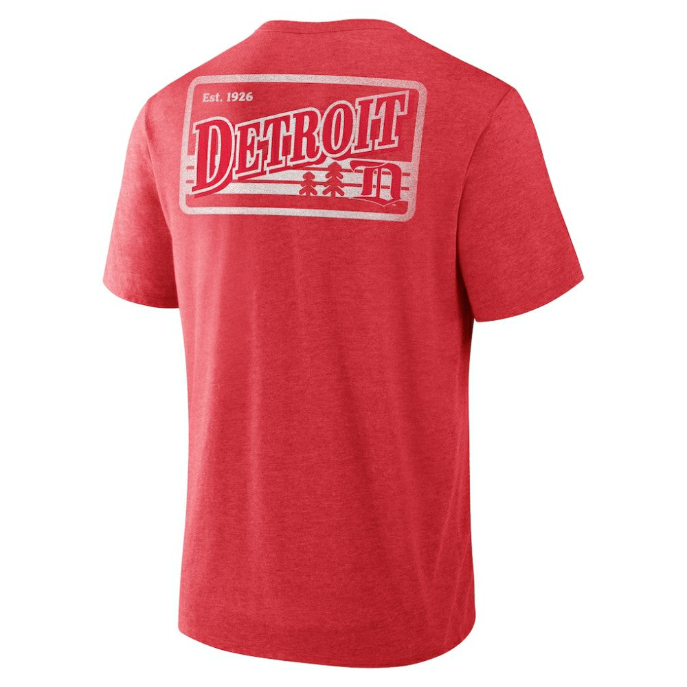 Detroit Red Wings Fanatics Fan Lanes Tri-Blend T-Shirt - Heather Red | Fanatics Lifestyle