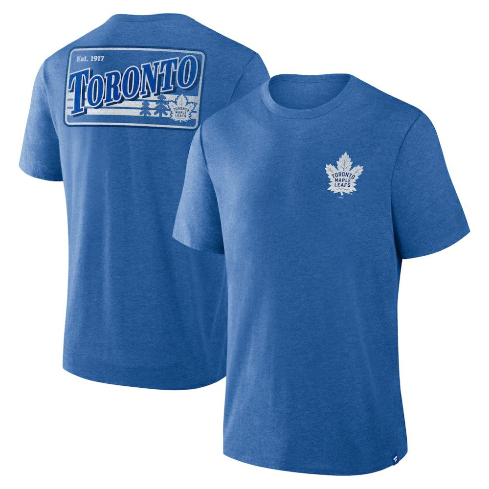 Toronto Maple Leafs Fanatics Fan Lanes Tri-Blend T-Shirt - Heather Blue | Fanatics discount