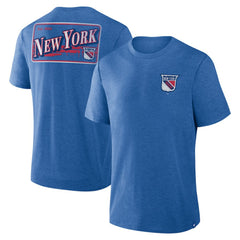 New York Rangers Fanatics Fan Lanes Tri-Blend T-Shirt - Heather Blue | Fanatics discount