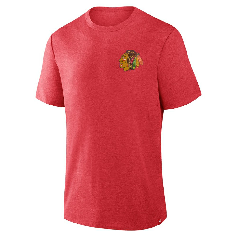 Chicago Blackhawks Fanatics Fan Lanes Tri-Blend T-Shirt - Heather Red | Fanatics sale
