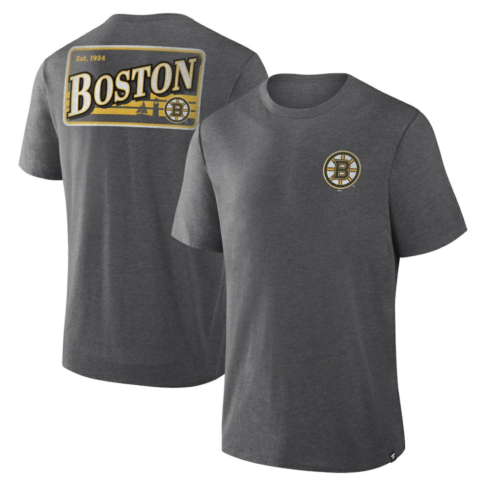 Boston Bruins Fanatics Fan Lanes Tri-Blend T-Shirt - Heather Charcoal | Fanatics online
