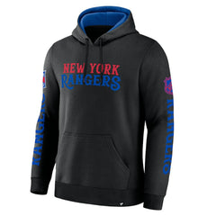 New York Rangers Fanatics Big City Legacy Fleece Pullover Hoodie - Black | Fanatics Clearance