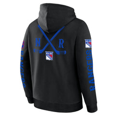 New York Rangers Fanatics Big City Legacy Fleece Pullover Hoodie - Black | Fanatics Clearance