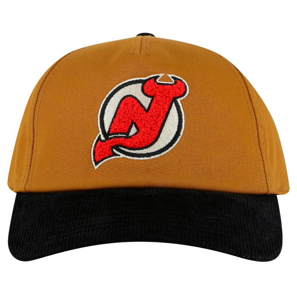 New Jersey Devils American Needle Burnett Adjustable Hat - Tan/Black | NHL online