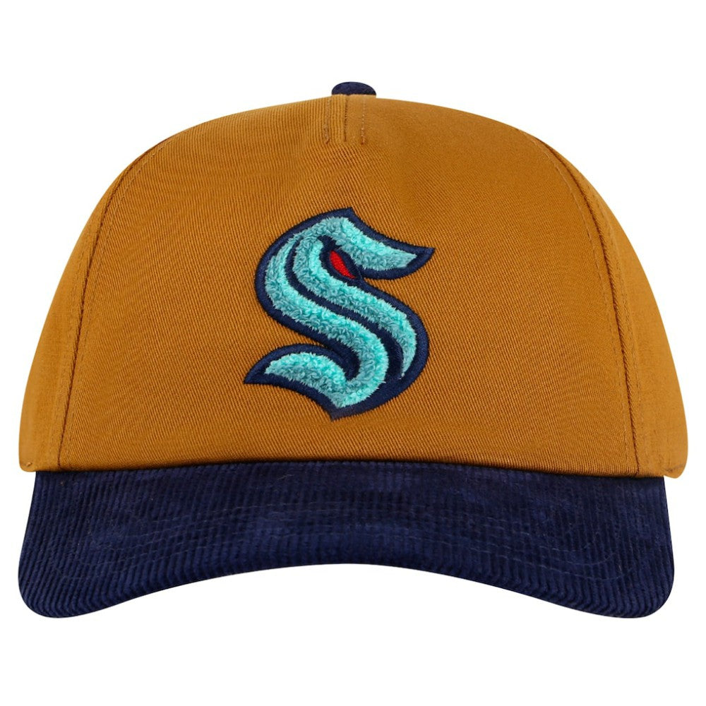 Seattle Kraken American Needle Burnett Adjustable Hat - Tan/Deep Sea Blue | NHL Clearance