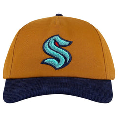 Seattle Kraken American Needle Burnett Adjustable Hat - Tan/Deep Sea Blue | NHL Clearance