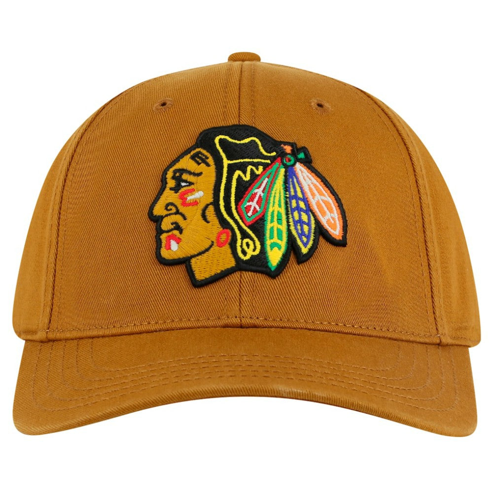 Chicago Blackhawks American Needle Hepcat Washed Twill Adjustable Hat - Tan | NHL Lifestyle