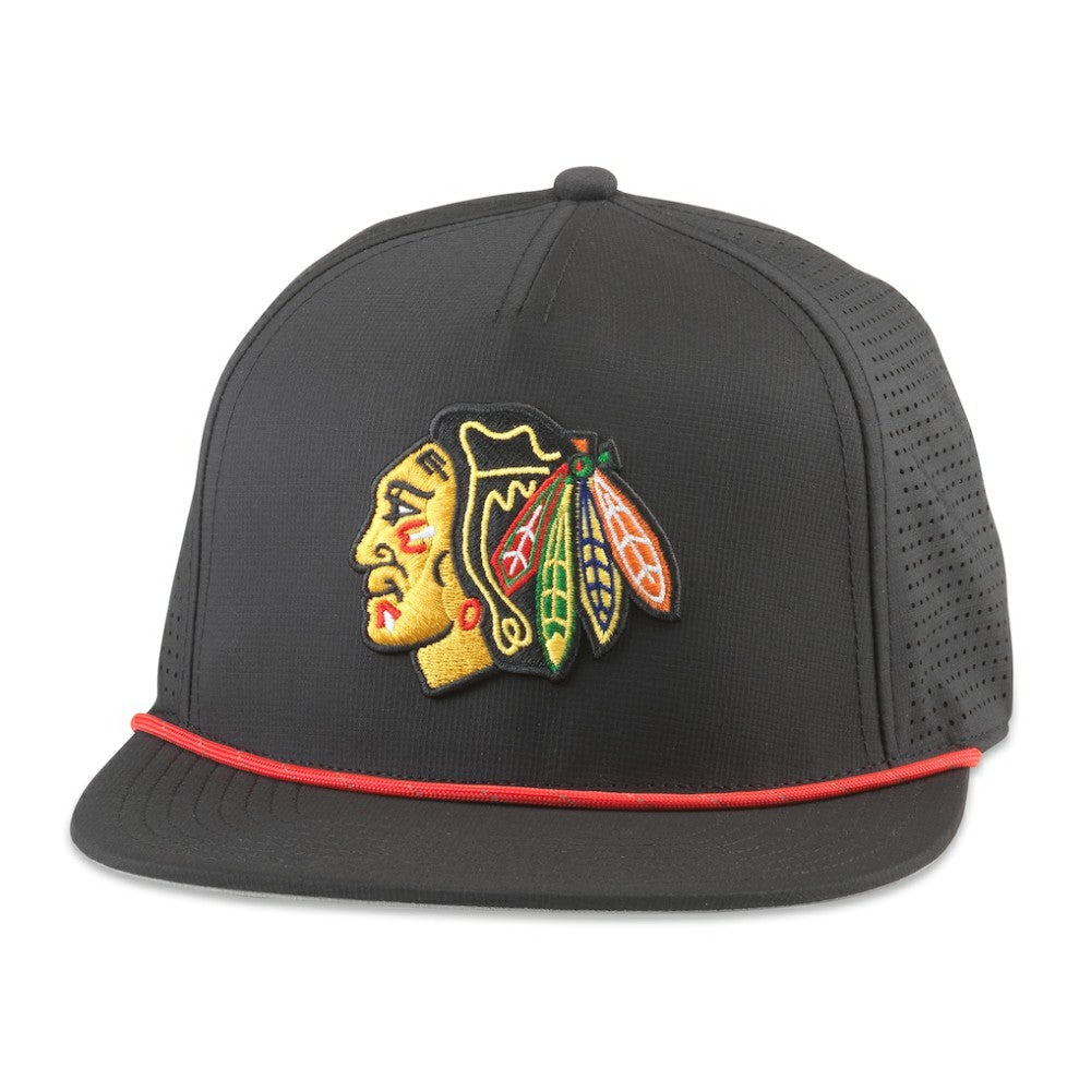 Chicago Blackhawks American Needle Buxton Pro Tech Adjustable Hat - Black | NHL on sale