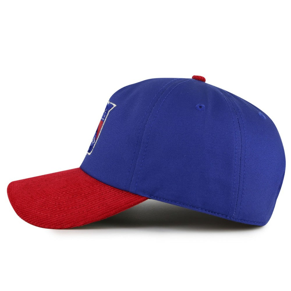 New York Rangers American Needle Burnett Adjustable Hat - Blue/Red | NHL Lifestyle