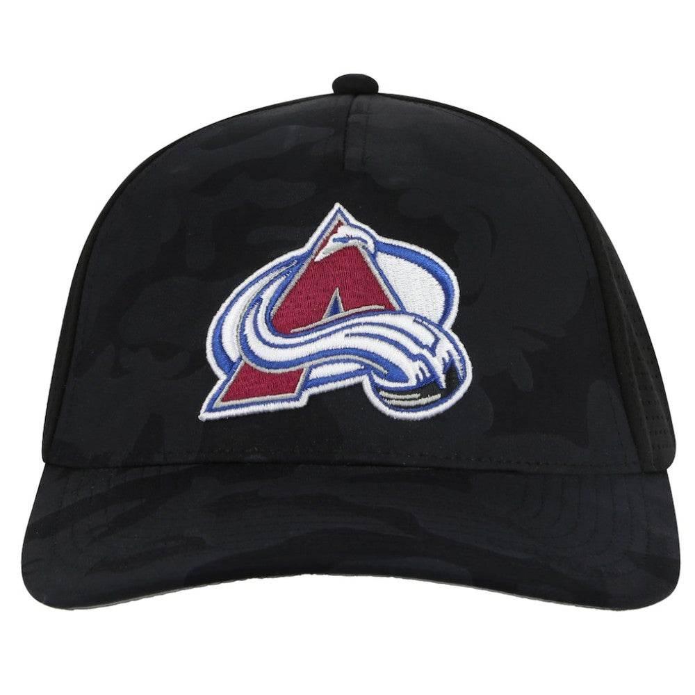 Colorado Avalanche American Needle Valin Camo Super Tech Vented Adjustable Hat - Black | NHL Clearance