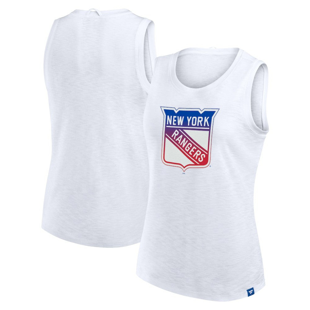 New York Rangers Fanatics Women's Slub Tank Top - White | Fanatics on sale