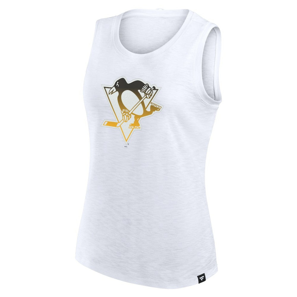 Pittsburgh Penguins Fanatics Women's Slub Tank Top - White | Fanatics discount