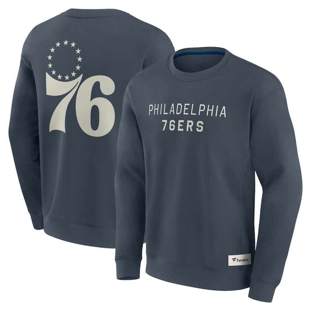 Fanatics Philadelphia 76ers Elements Future Ground Lettering Pullover Sweatshirt Blue