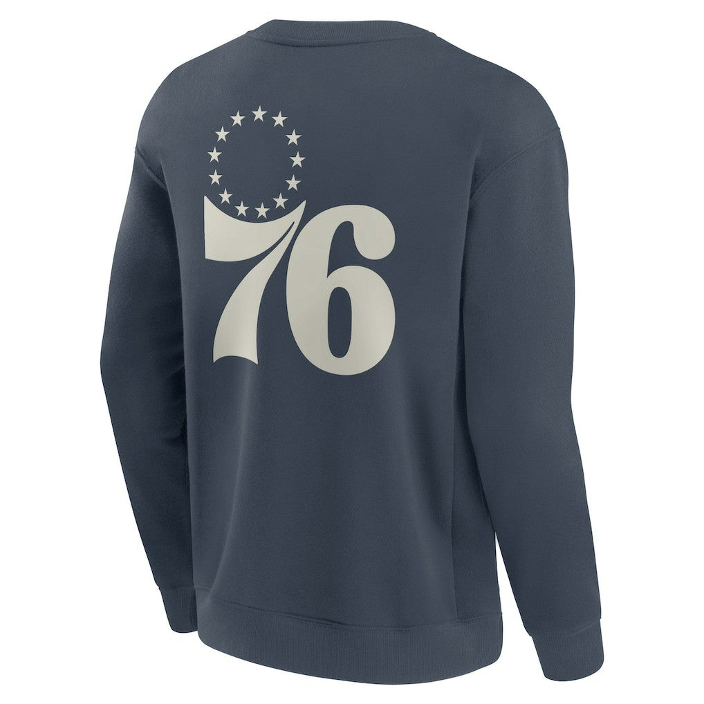 Fanatics Philadelphia 76ers Elements Future Ground Lettering Pullover Sweatshirt Blue