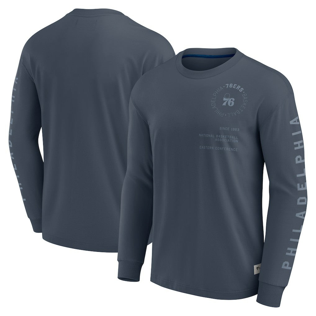 Fanatics Philadelphia 76ers Elements Future Ground Tonal Info Long Sleeve T-Shirt Blue