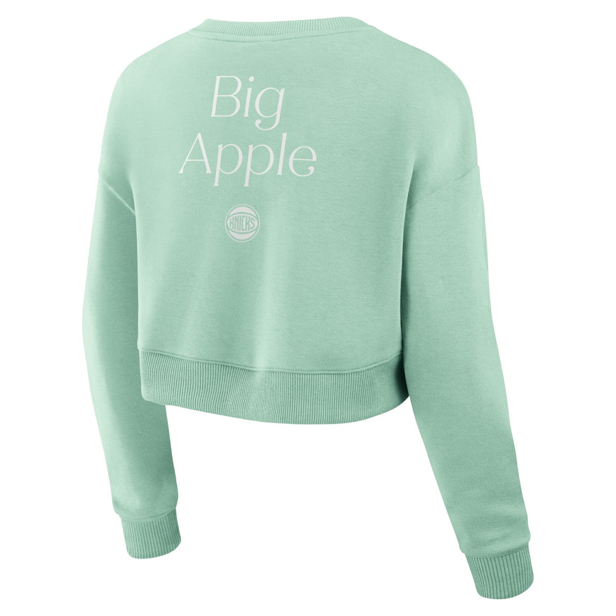 Fanatics New York Knicks Women's Studio Tri-Blend Cropped Pullover Sweatshirt Mint