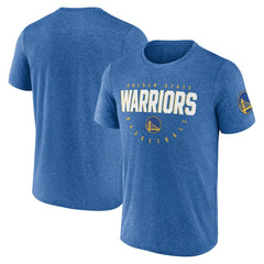 Golden State Warriors Logo Athletic Block Practice Performance T-Shirt Heather Royal