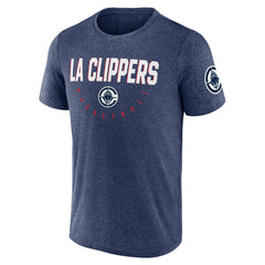 LA Clippers Logo Athletic Block Practice Performance T-Shirt Heather Navy