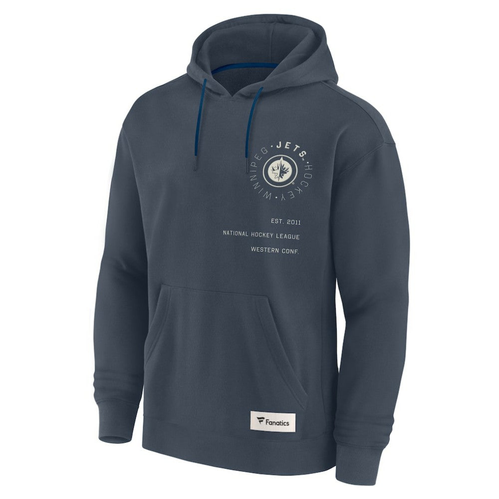 Winnipeg Jets Fanatics Future Ground Info Pullover Hoodie - Navy | Fanatics Clearance