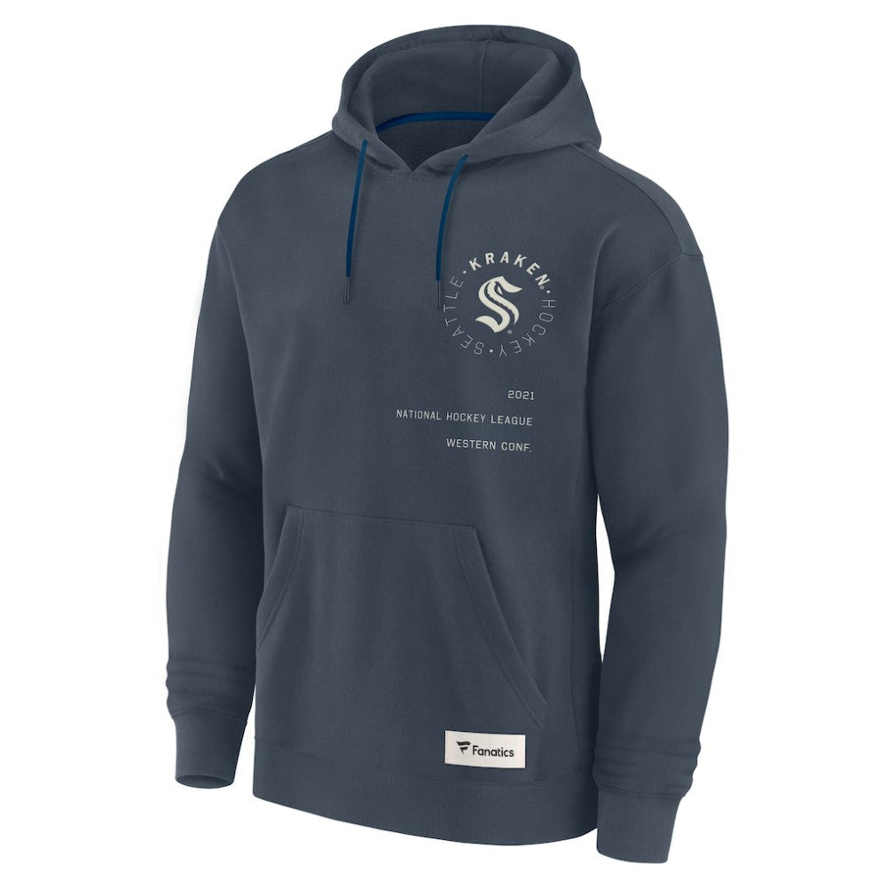 Seattle Kraken Fanatics Future Ground Info Pullover Hoodie - Navy | Fanatics Clearance