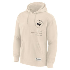 Minnesota Wild Fanatics Future Ground Info Pullover Hoodie - Cream | Fanatics discount