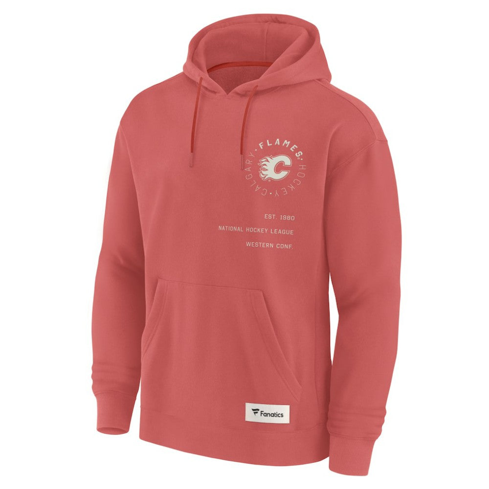 Calgary Flames Fanatics Future Ground Info Pullover Hoodie - Red | Fanatics Clearance