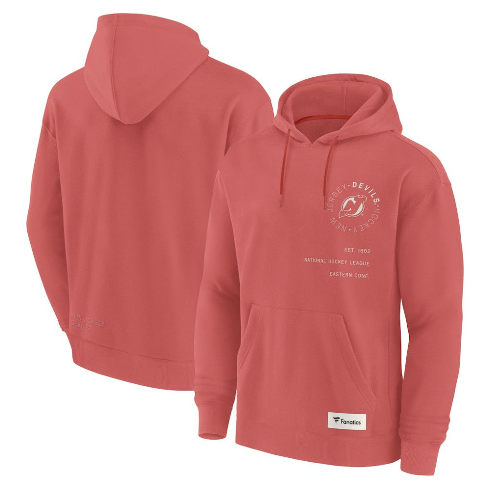 New Jersey Devils Fanatics Future Ground Info Pullover Hoodie - Red | Fanatics Lifestyle