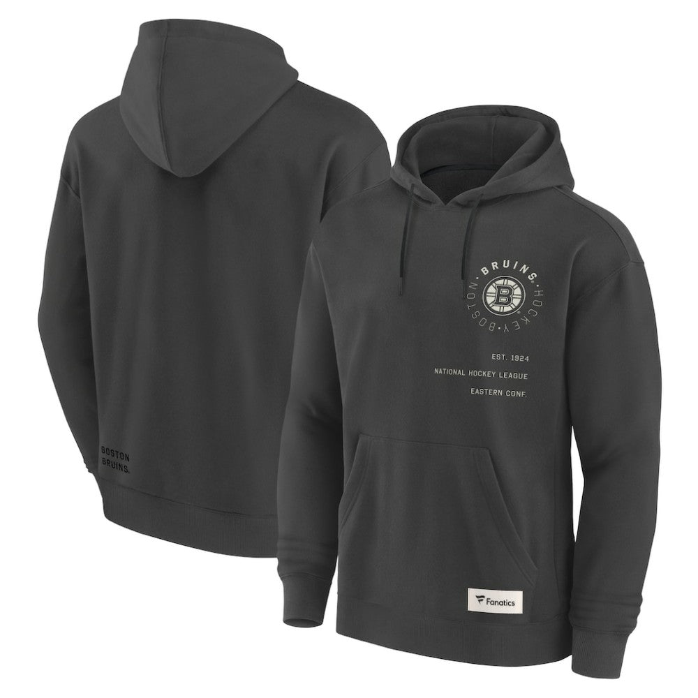 Boston Bruins Fanatics Future Ground Info Pullover Hoodie - Charcoal | Fanatics discount