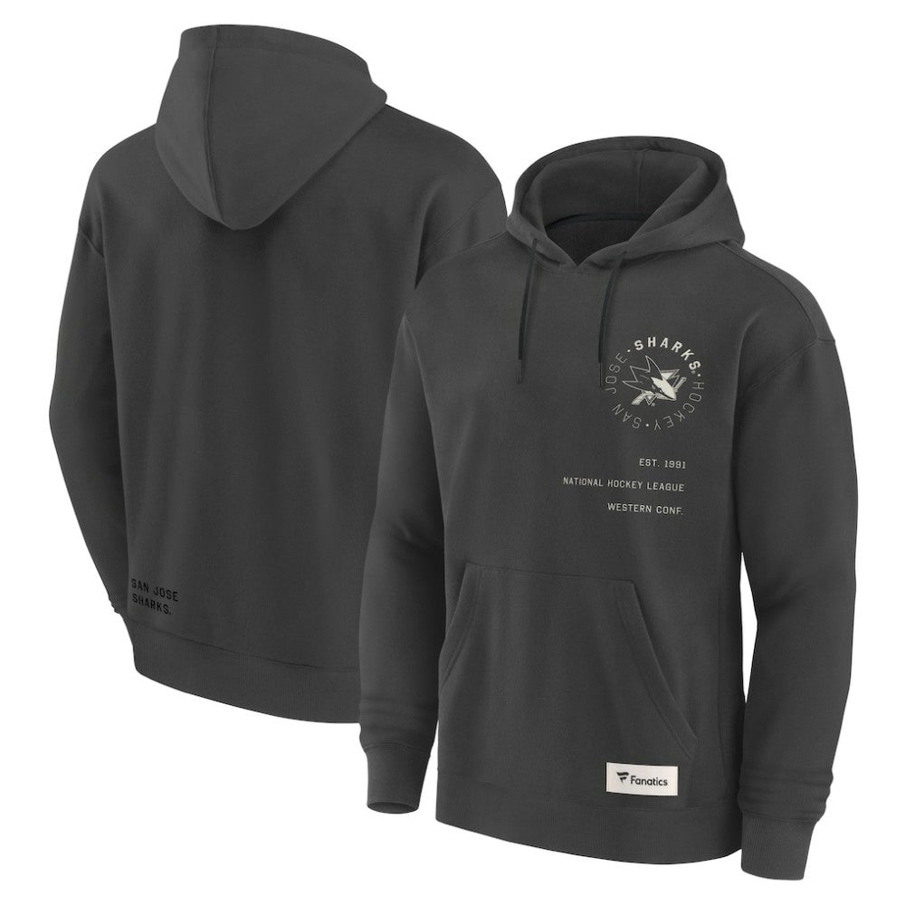 San Jose Sharks Fanatics Future Ground Info Pullover Hoodie - Charcoal | Fanatics discount