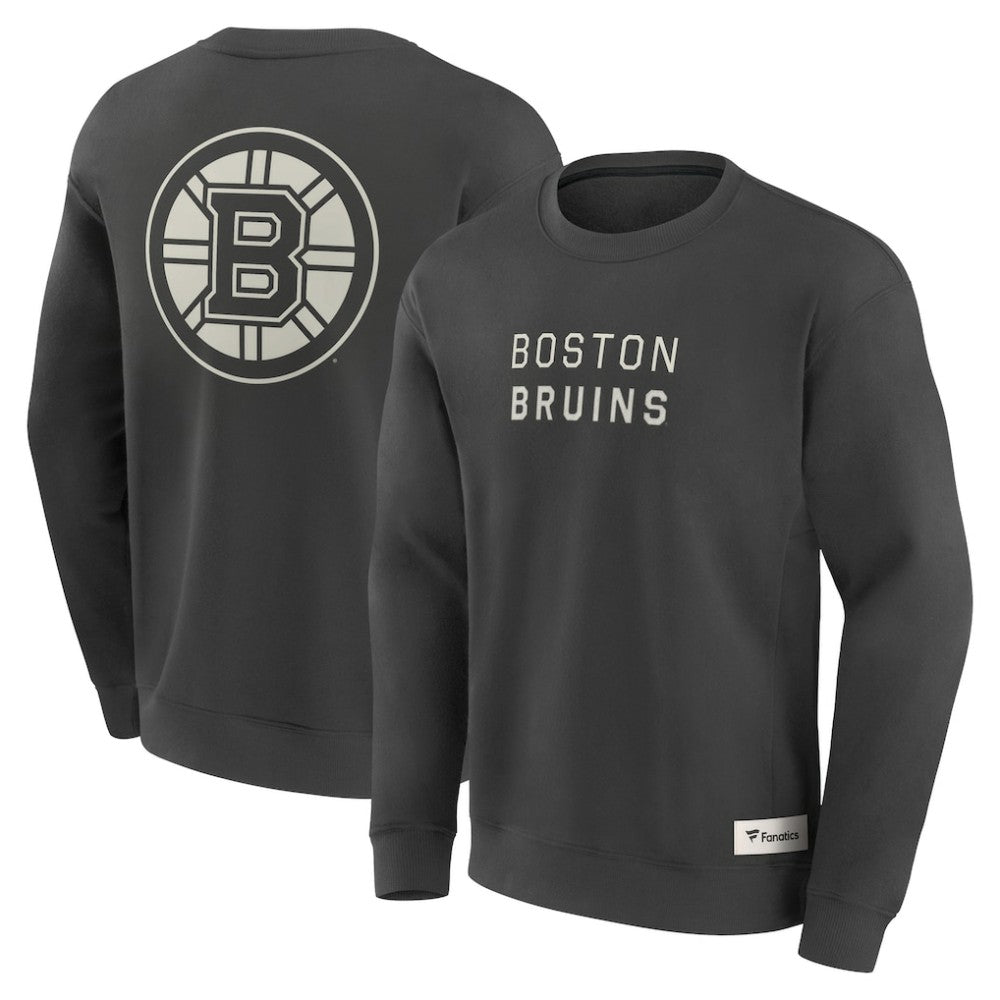 Boston Bruins Fanatics Elements Future Ground Lettering Pullover Sweatshirt - Charcoal | Fanatics Lifestyle
