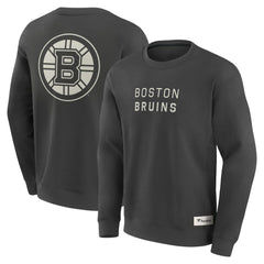 Boston Bruins Fanatics Elements Future Ground Lettering Pullover Sweatshirt - Charcoal | Fanatics Lifestyle