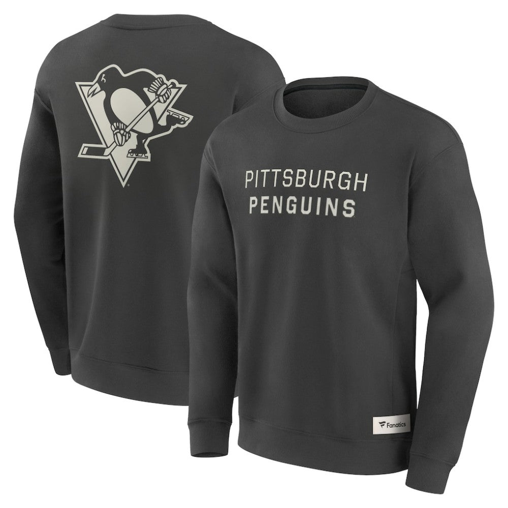 Pittsburgh Penguins Fanatics Elements Future Ground Lettering Pullover Sweatshirt - Charcoal | Fanatics near me