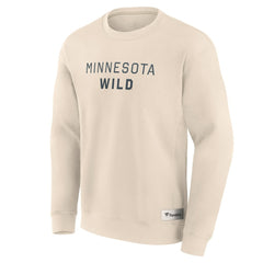 Minnesota Wild Fanatics Elements Future Ground Lettering Pullover Sweatshirt - Cream | Fanatics online