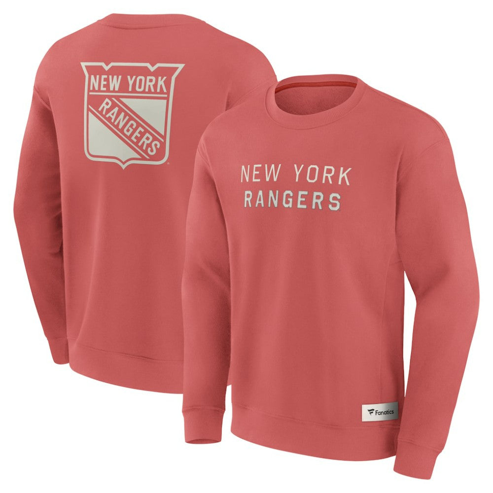 New York Rangers Fanatics Elements Future Ground Lettering Pullover Sweatshirt - Red | Fanatics Clearance