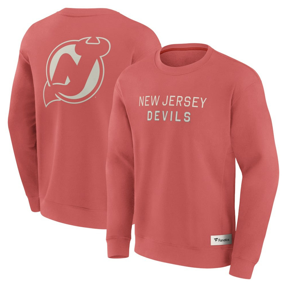 New Jersey Devils Fanatics Elements Future Ground Lettering Pullover Sweatshirt - Red | Fanatics Lifestyle