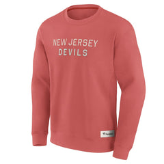 New Jersey Devils Fanatics Elements Future Ground Lettering Pullover Sweatshirt - Red | Fanatics Lifestyle