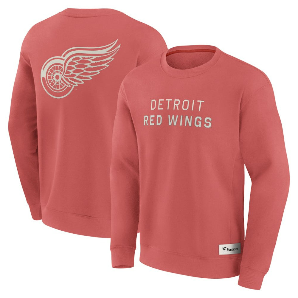 Detroit Red Wings Fanatics Elements Future Ground Lettering Pullover Sweatshirt - Red | Fanatics Lifestyle