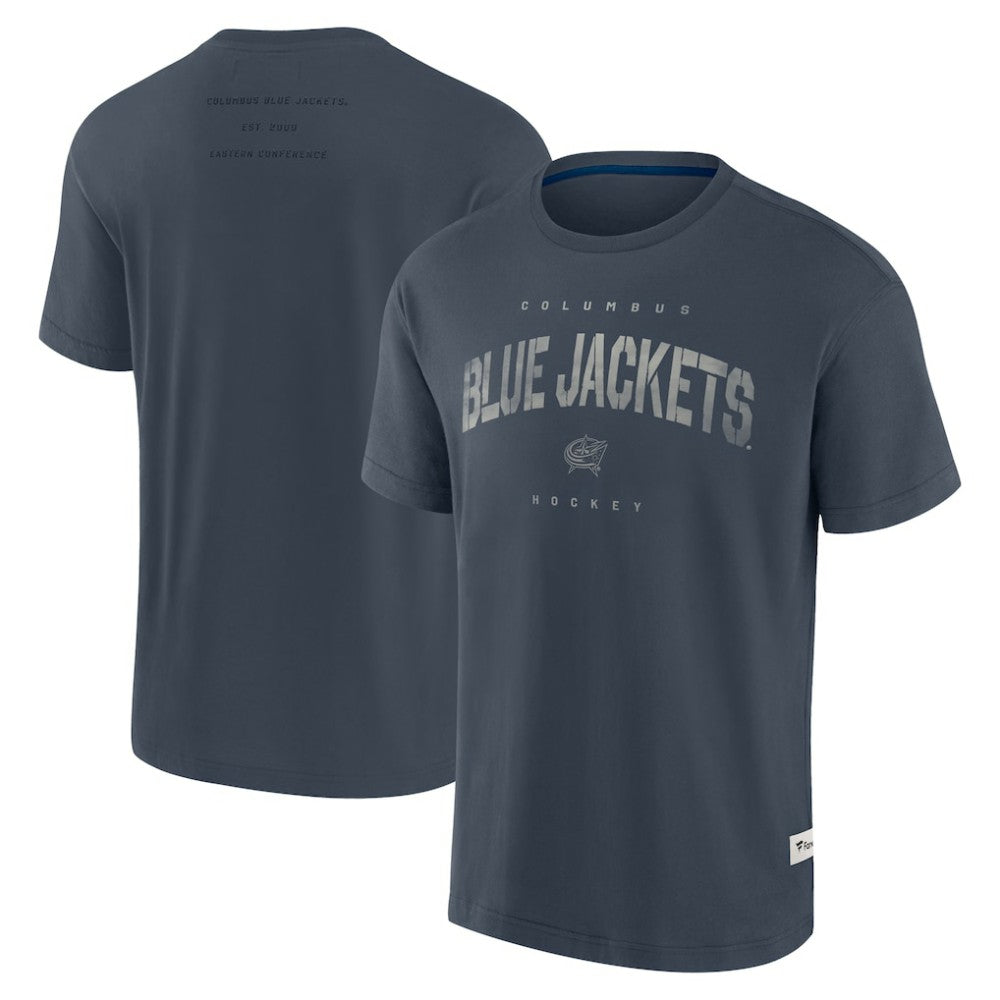 Columbus Blue Jackets Fanatics Elements Weathered Tonal Future Ground T-Shirt - Navy | Fanatics discount